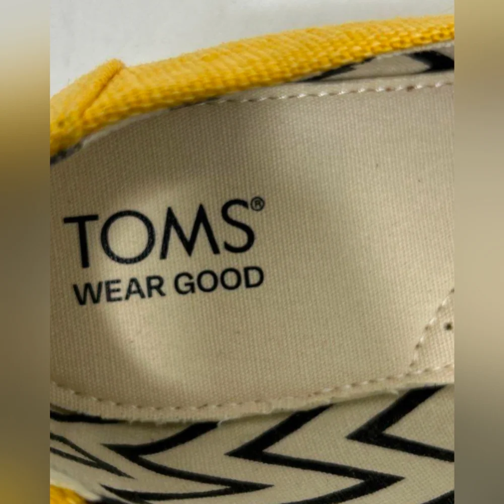 Toms Womens Alpargata Golden Yellow Heritage Canvas Size 7 MSRP $54.95 - Picture 7 of 8
